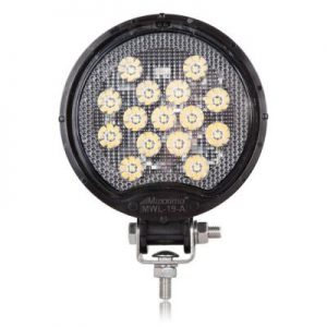 Round 15 LED Black Work Light 675 Lumens 12/24VDC